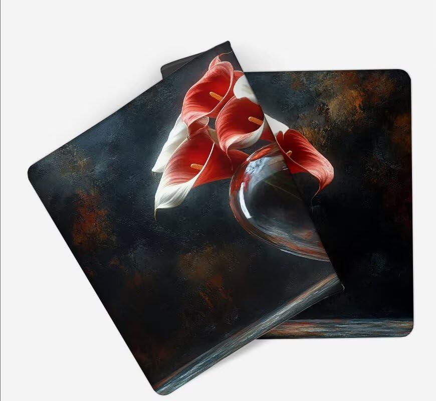 Gaming Mousepad Blume Mauspad XXL 1200X600X3MM Großes Mouse Pad Liebe Schreibtischunterlage mit Rutschfeste Gummibasis, Maus Pad Wasserdicht Anti-Rutsch Schreibtisch Zubehör Für Home Office PC, Laptop Bild 3