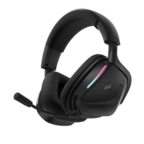 Corsair Void v2 Wireless Gaming-Headset mit Bluetooth für PC, PS5, PS4, Switch & Mobile – Dolby Atmos, 70 Stunden Akkulaufzeit, Duale Wireless, Schnelles Aufladen – Kohlenstoff Bild 1
