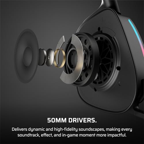 Corsair Void v2 Wireless Gaming-Headset mit Bluetooth für PC, PS5, PS4, Switch & Mobile – Dolby Atmos, 70 Stunden Akkulaufzeit, Duale Wireless, Schnelles Aufladen – Kohlenstoff Bild 5
