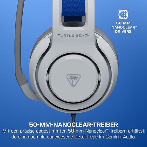 Turtle Beach Atlas 200 Wired Gaming Headset für PS5 and PS4 - offiziell lizenziert für PlayStation,Weiß Bild 3