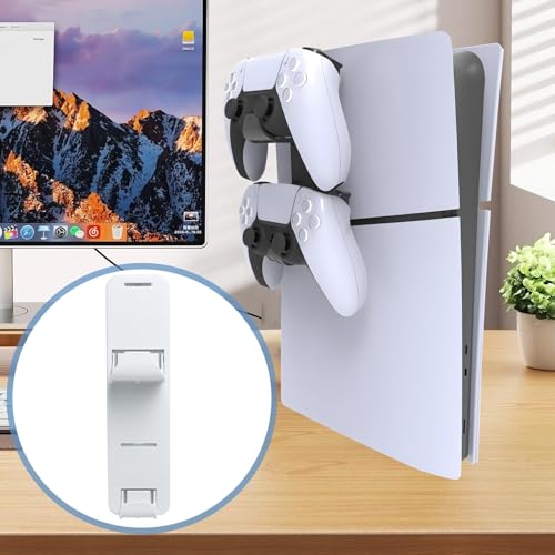 Universal Controller Headset Halterung Kompatibel mit PS5 Konsole, Faltbare Wandhalterung mit Doppelhaken, Gaming Zubehör Kopfhörer Haken Controller Kopfhörer Halterung Clip für PS5 Bild 4