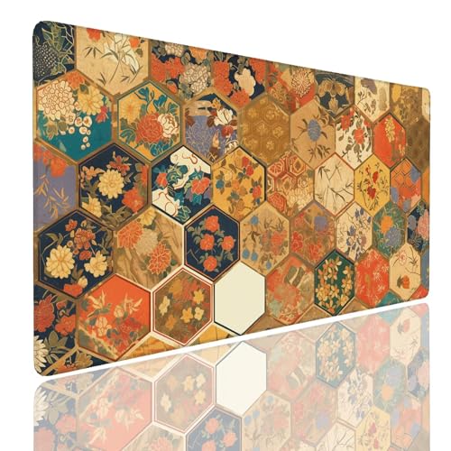 Mauspad XXL 1400x800x4mm Wasserdicht Schreibtischunterlage rutschfeste Speed Gaming Mousepad Kunst (14) Groß Desk Mouse Mat Maus Pad, Schreibtisch Unterlage Deko für PC, MacBook, Laptop, Home Office Bild 1