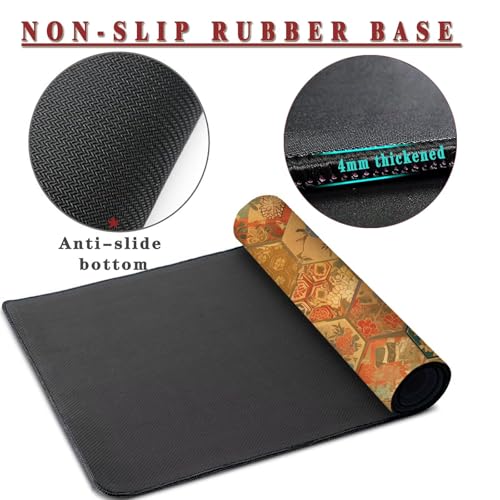 Mauspad XXL 1400x800x4mm Wasserdicht Schreibtischunterlage rutschfeste Speed Gaming Mousepad Kunst (14) Groß Desk Mouse Mat Maus Pad, Schreibtisch Unterlage Deko für PC, MacBook, Laptop, Home Office Bild 3