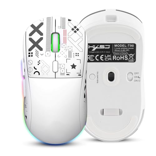 Wireless Gaming Maus, RGB Light Maus mit USB -Nano -Empfänger, Silent Click Gaming Maus für Notebook, PC, Computer Bild 1