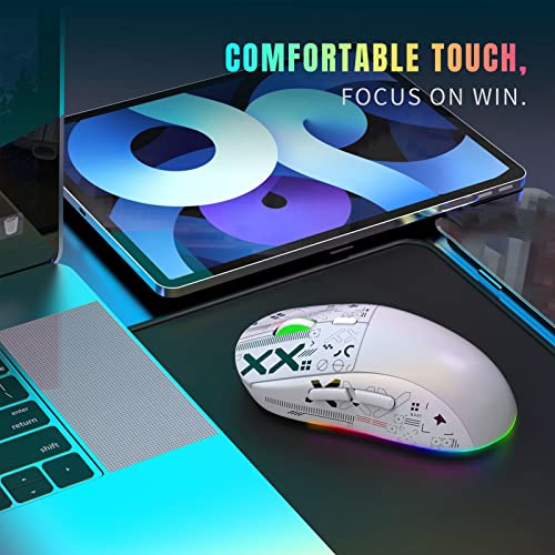Wireless Gaming Maus, RGB Light Maus mit USB -Nano -Empfänger, Silent Click Gaming Maus für Notebook, PC, Computer Bild 4