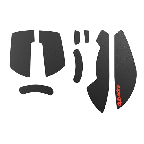 Pulsar Gaming Gears Supergrip Griptape-Set für X3 Linkshänder, mittel/Mini, schweißabsorbierend, leistungsstark, rutschfest, 3M-Kleber, Keine Rückstände, Maus-Griffband, ultradünn, 0,5 mm Bild 1