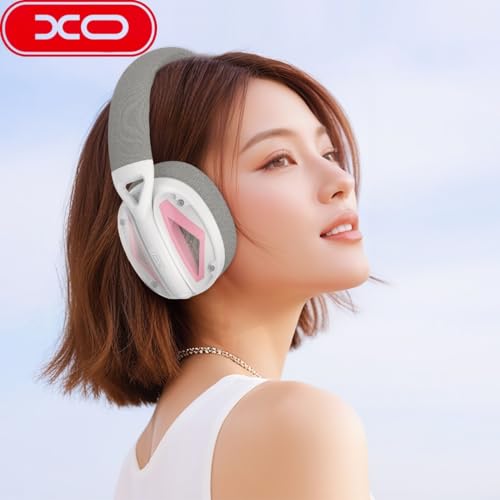 XO Simple is Beauty Wireless Gaming Headset BE46| Abnehmbare Klinke | Usb Dongle Anschluss | Kabelgebundene Verbindung | 40mm Dynamischer Treiber | 36 Stunden Musikzeit | Stereo Sound | 600 mAh | Grau Bild 2