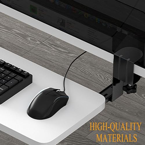 Tastatur- und Maus-Schiebeablage mit C-Klemmständer mit Mauspad für Gaming, Zuhause, Büro (Weiß, 55 cm) Bild 4