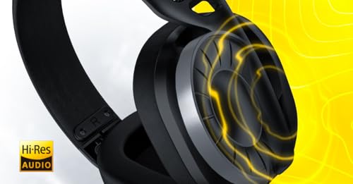 HATOR Hyperpunk 3 Wireless Gaming-Headset – Kabellos, Hi-Res Audio, Hybrid ANC, 40mm Treiber, Bluetooth & 2.4GHz, 45h Akku, abnehmbares Mikrofon, USB-C – für PC, PS5, Weiß Bild 7
