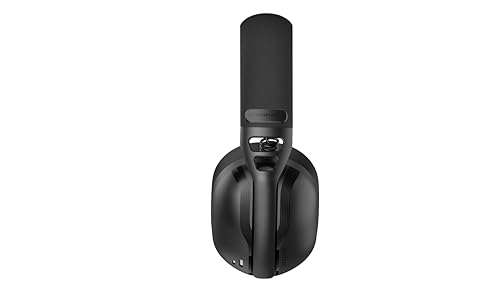 HATOR Hyperpunk 3 Wireless Gaming-Headset – Kabellos, Hi-Res Audio, Hybrid ANC, 40mm Treiber, Bluetooth & 2.4GHz, 45h Akku, abnehmbares Mikrofon, USB-C – für PC, PS5, Schwarz Bild 4