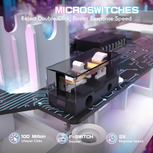 ATTACK SHARK X1 Gaming-Maus mit Magnetischer Ladestation, PixArt PAW3395PRO Gaming-Sensor, 40000 DPI, BT/2,4G Kabellos/Kabelgebunden, 53g Superlight-Maus, 100M-Mikroschalter für PC/Xbox/PS/Mac – Weiß Bild 5