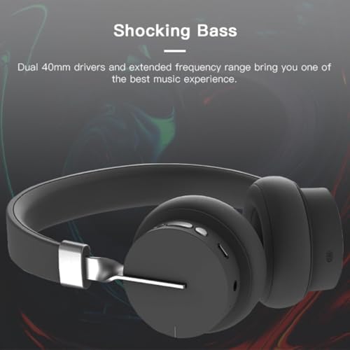 Kabelloses Gaming-Headset, Over-Ear-Kopfhörer mit aktiver Geräuschunterdrückung, 40 mm große dynamische Spule, 50 Stunden Spielzeit, HiFi-Stereo-Headset für Video-Meetings, Musik, Gaming und Bild 3