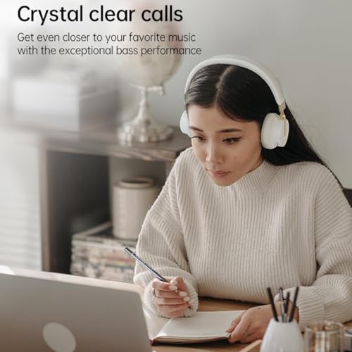Kabelloses Gaming-Headset, Over-Ear-Kopfhörer mit aktiver Geräuschunterdrückung, 40 mm große dynamische Spule, 50 Stunden Spielzeit, HiFi-Stereo-Headset für Video-Meetings, Musik, Gaming und Bild 6