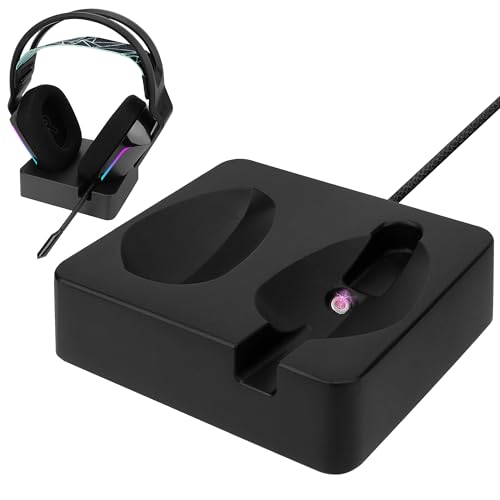 GEEKRIA Ladehalterung für Logitech G733 Lightspeed Wireless Gaming-Headset, 3D-gedruckter Resin-Magnet-Dock, Gaming-Headset-Basis (Schwarz) Bild 1