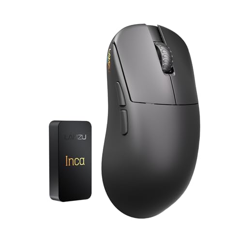 Lamzu Inca Gaming Maus, 8K Polling Rate, Optische Schalter, staubdichter Encoder (Schwarz) Bild 4