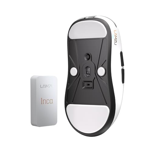 Lamzu Inca Gaming Maus, 8K Polling Rate, Optische Schalter, staubdichter Encoder (Weiß) Bild 3