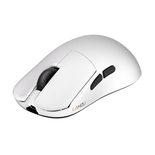 Lamzu Inca Gaming Maus, 8K Polling Rate, Optische Schalter, staubdichter Encoder (Weiß) Bild 4
