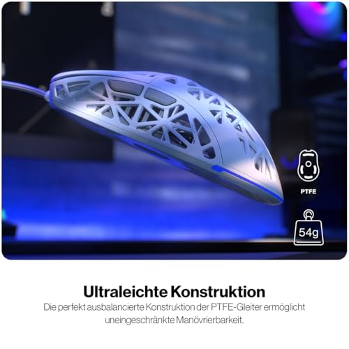 ENDORFY LIV Onyx White, weiß Gaming Maus, Ultraleichtes Design (54 g), Maximal 12.000 DPI, PixArt PAW3311, Kailh GM 4.0, USB-A, Dedizierte Software, ARGB-Hintergrundbeleuchtung, EY6A021 Bild 2