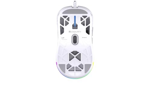 ENDORFY LIV Onyx White, weiß Gaming Maus, Ultraleichtes Design (54 g), Maximal 12.000 DPI, PixArt PAW3311, Kailh GM 4.0, USB-A, Dedizierte Software, ARGB-Hintergrundbeleuchtung, EY6A021 Bild 6