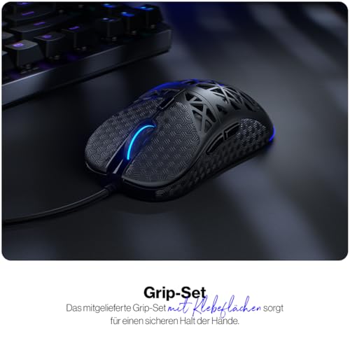 ENDORFY LIV Wireless, Gaming Maus, Maus kabellos, Ultraleichtes Design (69 g), Maximal 12.000 DPI, PixArt PAW3311, Kailh GM 4.0, 2.4GHz, BT, USB-A, ARGB-Hintergrundbeleuchtung, EY6A018 Bild 3