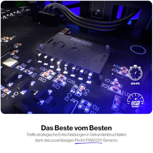 ENDORFY LIV Wireless, Gaming Maus, Maus kabellos, Ultraleichtes Design (69 g), Maximal 12.000 DPI, PixArt PAW3311, Kailh GM 4.0, 2.4GHz, BT, USB-A, ARGB-Hintergrundbeleuchtung, EY6A018 Bild 4