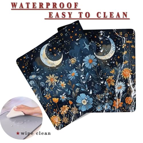 Mauspad XXL 1400x800x4mm Wasserdicht Schreibtischunterlage rutschfeste Speed Gaming Mousepad Schönheit (7) Groß Desk Mouse Mat Maus Pad, Schreibtisch Unterlage Deko für PC, Laptop, Home Office Bild 2