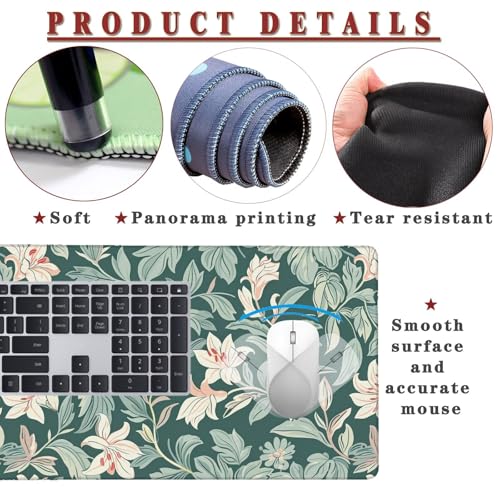 Mauspad XXL 1400x800x4mm Wasserdicht Schreibtischunterlage rutschfeste Speed Gaming Mousepad Schönheit (7) Groß Desk Mouse Mat Maus Pad, Schreibtisch Unterlage Deko für PC, Laptop, Home Office Bild 4
