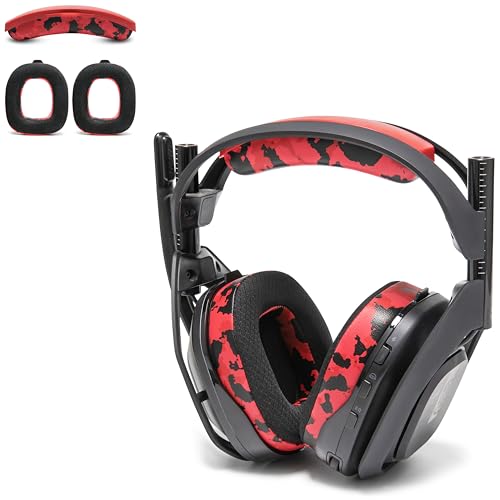 WC Mod Kit A50 – Kühlgel-Ohrpolster + Kopfbügelersatz für Astro A50 Gen 4, Gen 5 und A50X von Wicked Cushions | Verbesserter Komfort, Kühlung und Haltbarkeit | Red Camo Bild 1