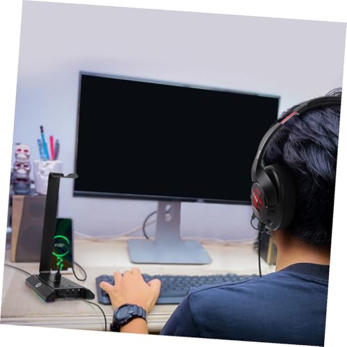 Holibanna Gaming-kopfhörerständer Mit Usb- Rutschfeste Halterung Aufhängung Für Computer-desktop Bild 2