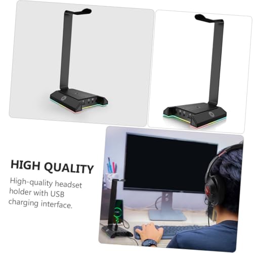 Holibanna Gaming-kopfhörerständer Mit Usb- Rutschfeste Halterung Aufhängung Für Computer-desktop Bild 4