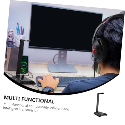 Holibanna Gaming-kopfhörerständer Mit Usb- Rutschfeste Halterung Aufhängung Für Computer-desktop Bild 6