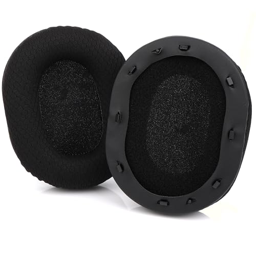 Ersatz-Ohrpolster für Razer Blackshark V2/ V2 Pro Gaming-Headset, Ohrpolster mit weichem Memory-Schaum und Atmungsaktives Netzgewebe, Kopfhörer Pads Ersatz mit hochdichter Geräuschisolierung(Schwarz) Bild 2