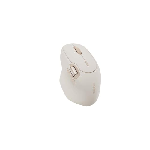 Rapoo MT560 kabellose Maus Wireless Mouse 4000 DPI Sensor umweltfreundlicher wiederaufladbarer Akku ergonomisch PC & Mac - beige braun Bild 7