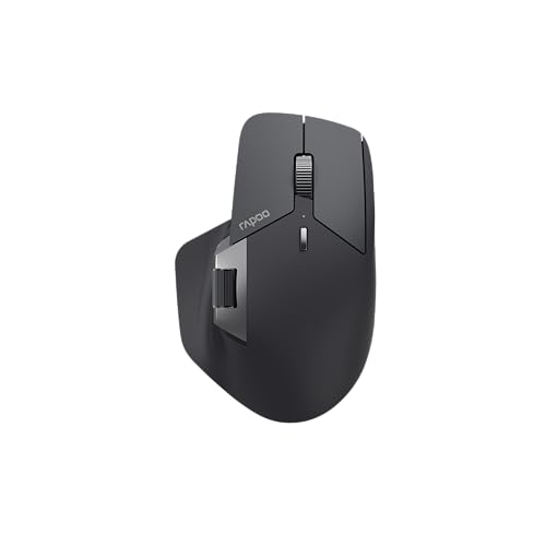 Rapoo I Kabellose Maus (MT760MW, optische Maus mit Adapter, 4000 DPI, 2,4 GHz, wiederaufladbarer Akku), Schwarz Bild 1