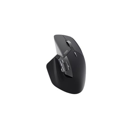 Rapoo I Kabellose Maus (MT760MW, optische Maus mit Adapter, 4000 DPI, 2,4 GHz, wiederaufladbarer Akku), Schwarz Bild 4