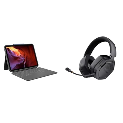 Logitech Rugged Folio Tastatur-Case & Trust GXT 1493 Ravox Gaming Headset Bild 1