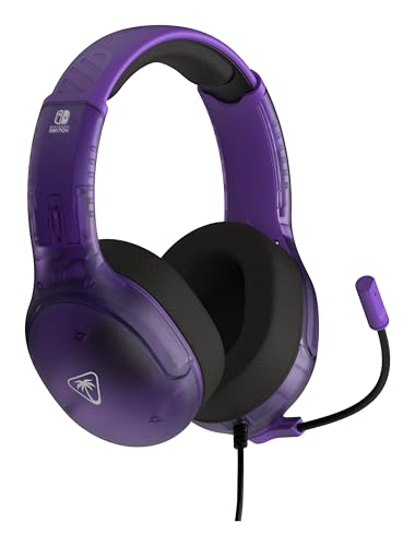 Turtle Beach Airlite Fit Ghost Lila Wired Gaming Headset Offiziell Lizenziert für Nintendo Switch, Lite und OLED – Flip-to-Mute Mic, Over-Ear Premium Komfort Bild 3