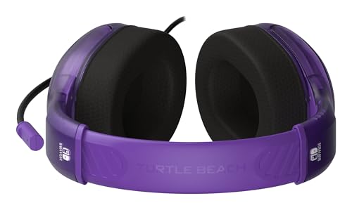 Turtle Beach Airlite Fit Ghost Lila Wired Gaming Headset Offiziell Lizenziert für Nintendo Switch, Lite und OLED – Flip-to-Mute Mic, Over-Ear Premium Komfort Bild 4