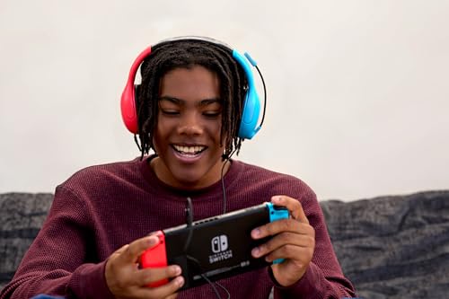 Turtle Beach Airlite Fit Neon Blau und Rot Wired Gaming Headset Offiziell Lizenziert für Nintendo Switch, Lite und OLED – Flip-to-Mute Mic, Over-Ear Premium Komfort Bild 7
