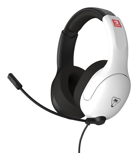 Turtle Beach Airlite Fit Schwarz und Weiß Wired Gaming Headset Offiziell Lizenziert für Nintendo Switch, Lite und OLED – Flip-to-Mute Mic, Over-Ear Premium Komfort Bild 1