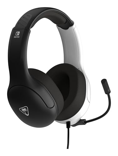 Turtle Beach Airlite Fit Schwarz und Weiß Wired Gaming Headset Offiziell Lizenziert für Nintendo Switch, Lite und OLED – Flip-to-Mute Mic, Over-Ear Premium Komfort Bild 3