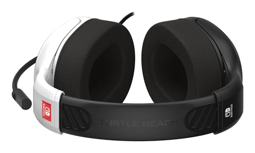 Turtle Beach Airlite Fit Schwarz und Weiß Wired Gaming Headset Offiziell Lizenziert für Nintendo Switch, Lite und OLED – Flip-to-Mute Mic, Over-Ear Premium Komfort Bild 4