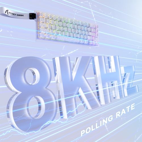 MAMBASNAKE × Attack Shark kabellose Tastatur und Maus mit magnetschaltern, 8-kHz-Rapid-Trigger-Tastatur, tri-Mode-Gaming-Maus (59g) für pc/mac(weiß) Bild 5