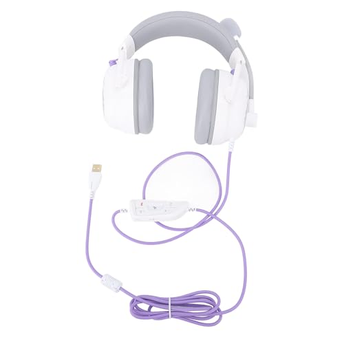 PC -Gaming -Headset, USB -Kabel -Headset mit 7.1 Surround -Sound mit Rauschreduktion MIC USB -Gaming -Kopfhörern für Arbeit oder Reise (White) Bild 7