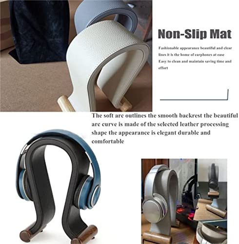 Kopfhörer Ständer Schreibtisch Zubehör Universal-Gaming-Headset-Ständer Aus PU-Leder, Holz, Kopfhörerhalter, Schreibtisch-Display-Regal Gaming Headsets(G) Bild 3