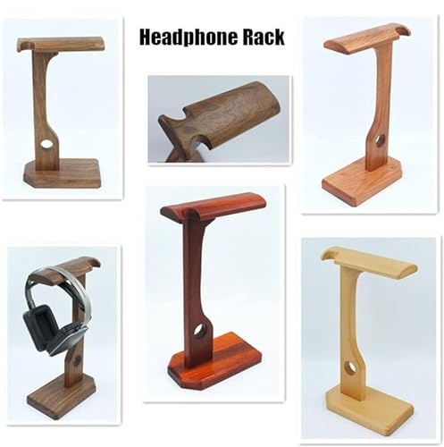 Kopfhörer Ständer Schreibtisch Zubehör Kopfhörerhalter Aus Holz, Nussbaum, Palisander, Rote Birne, Blumenständer, Headset-Ständer Gaming Headsets(B) Bild 5