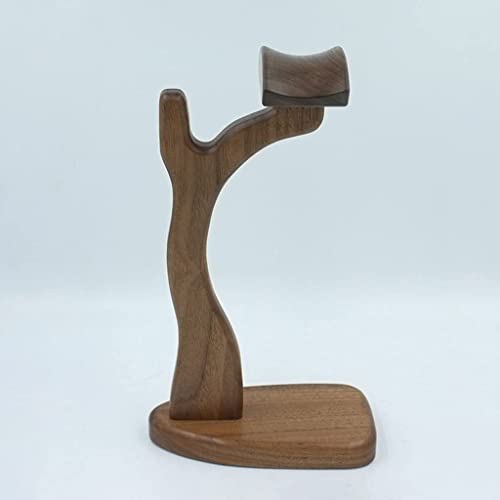Kopfhörer Ständer Schreibtisch Zubehör Desktop Handgefertigter Kopfhörerhalter Spieltisch Zubehör Multifunktions-Kopfhörerhalter Einfacher Massivholz-Headset-Ständer Gaming Headsets(Safflower) Bild 4