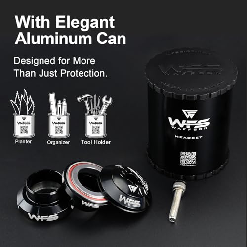 WFS NV.28 1 Inch Threadless Bike Headset Set for 1" Threadless Steerer Fork and 30mm Head Tube - CNC Aluminum Alloy, Precision Sealed Bearings for MTB Mountain/Road/City/BMX Bikes Bild 3