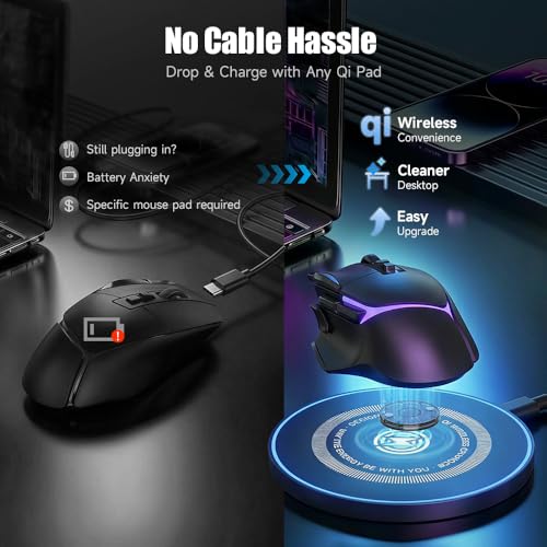 Kabelloses Ladegerät für LOGITECH G PRO X Superlight 2/Superlight/G502 X Plus - Gaming Maus Wireless Charger (Transluzent, Mit Ladegerät) Bild 2