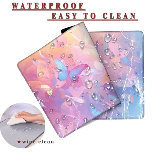 Mauspad XXL 1400x800x4mm Wasserdicht Schreibtischunterlage rutschfeste Speed Gaming Mousepad Butterfly (4) Groß Desk Mouse Mat Maus Pad, Schreibtisch Unterlage Deko für PC, Laptop, Home Office Bild 2